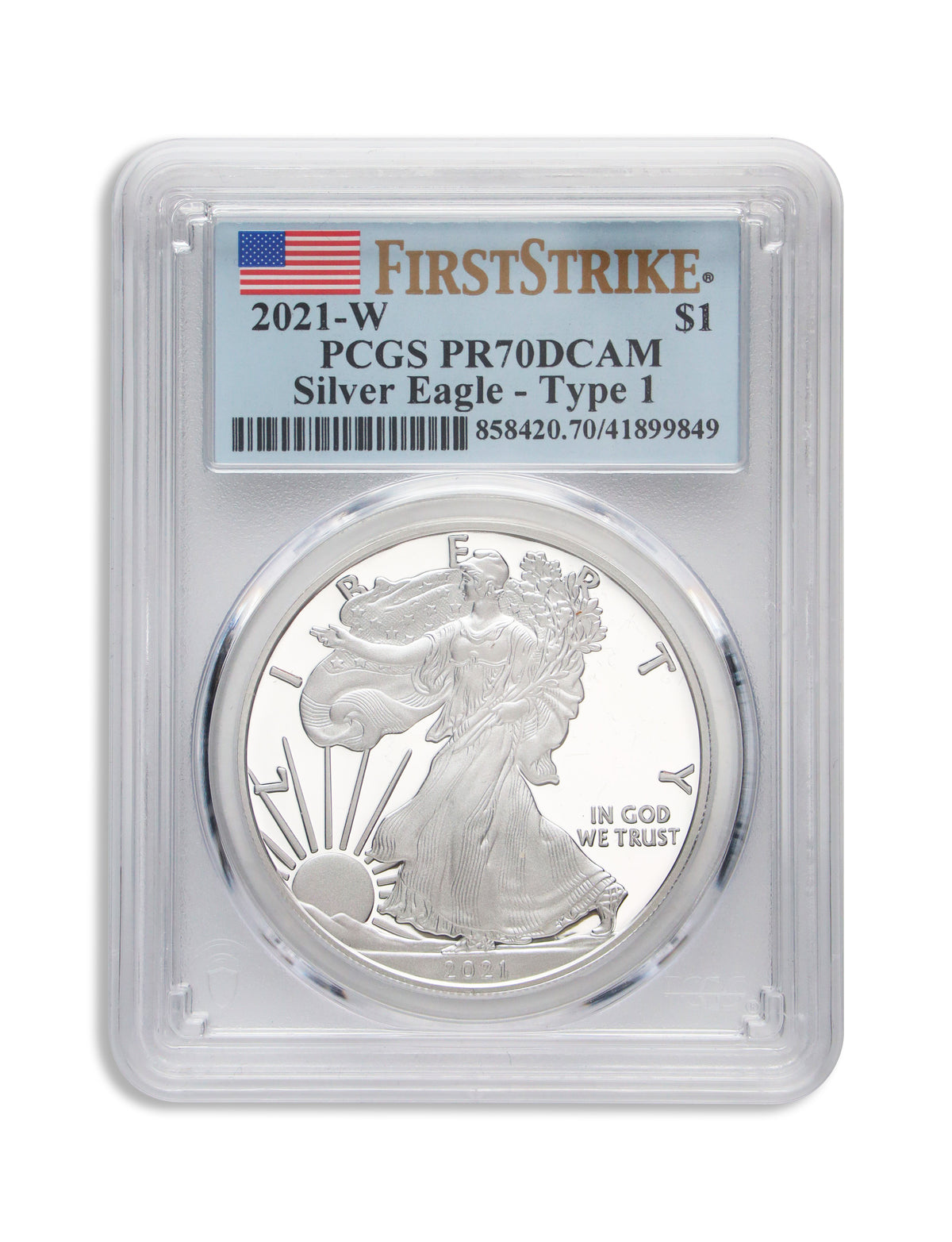 2021-W Proof Silver Eagle PCGS PR70 First Strike - Type 1