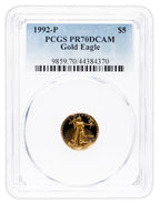 1992-P 1/10 oz Proof Gold Eagle $5 PCGS PR70