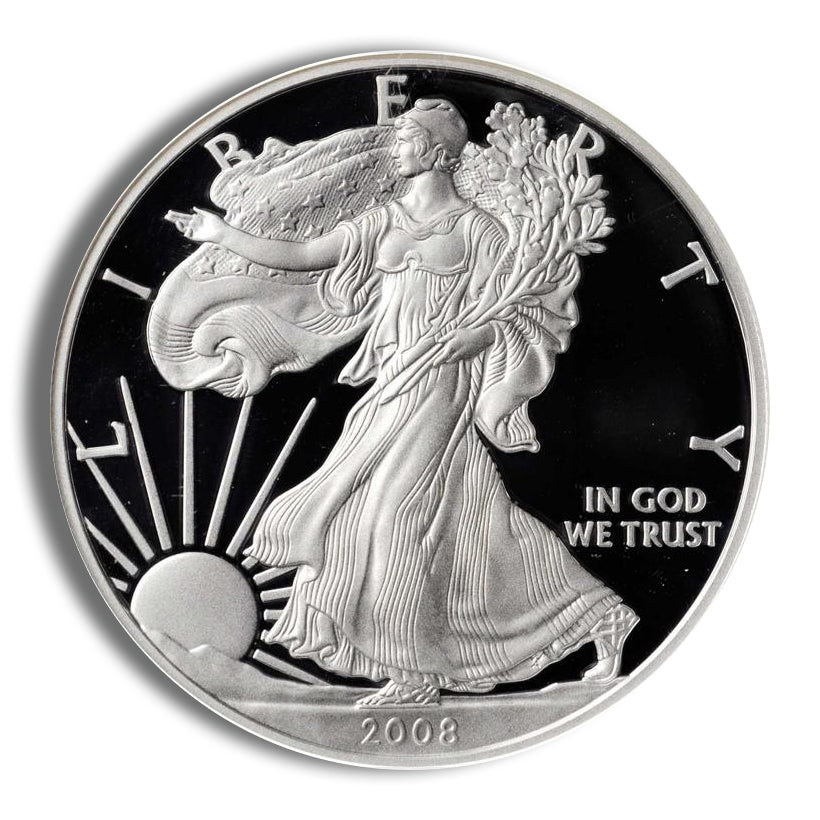 2008-W Proof Silver Eagle with Box & COA