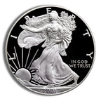 2001-W Proof Silver Eagle with Box & COA