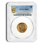 $5 Gold Liberty Half Eagle - PCGS MS63