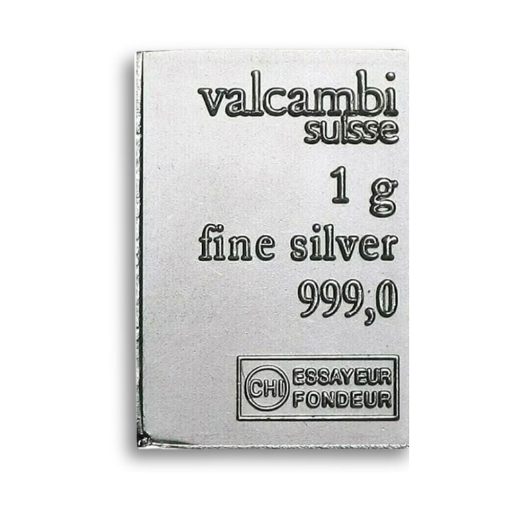 1 gram Silver Bar - Valcambi
